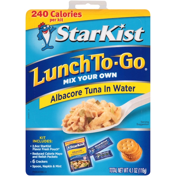 Chunk White Packed In Water To Go Kit Pouch 4.1 oz., PK12